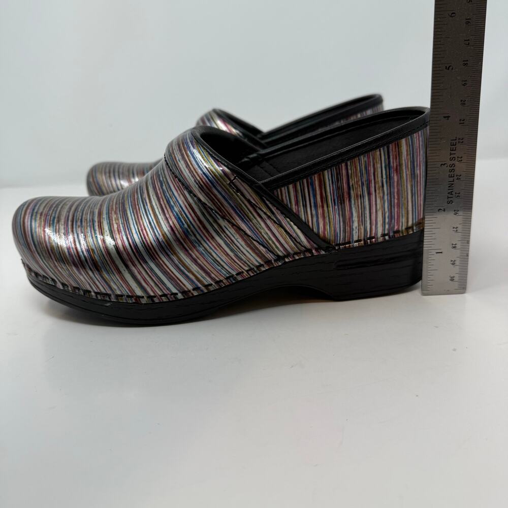 Dansko Professional XP Clogs Women's 39 Patent Leather Multicolored Stripe - Picture 7 of 14